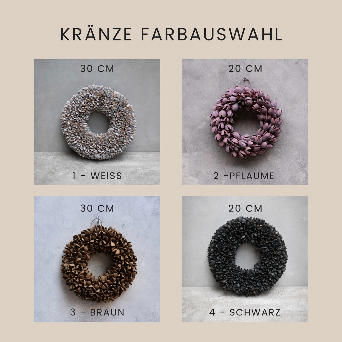 Kranz aus getrockneten Bakuli-Früchten mit Hey Ring | 3D Druck